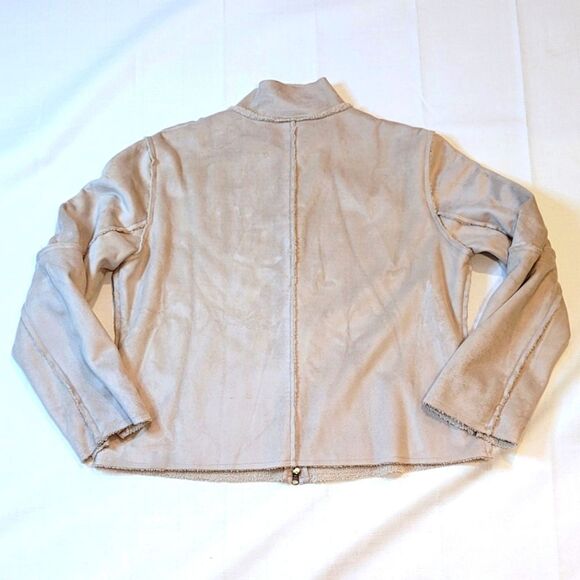 True Grit Faux Suede Zip Jacket Size XL - Picture 3 of 7